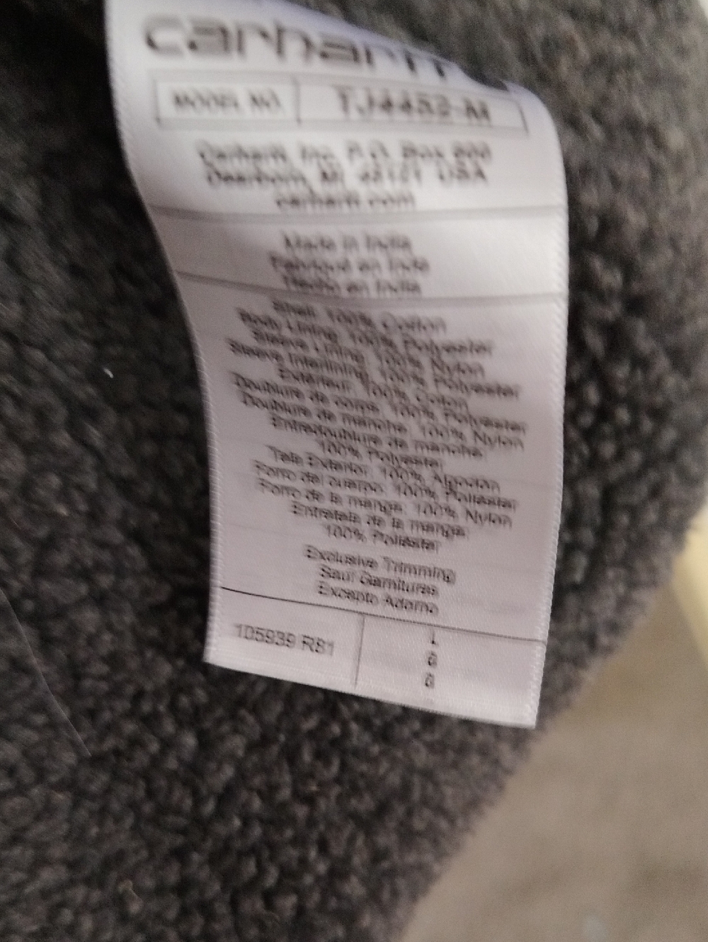EUC Customized Carhartt Red & Black Plaid Sherpa-Lined Shirt Jacket - Large - Picture 7 of 8